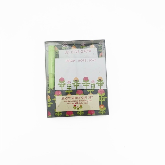Colorful Flower Sticky Notes Gift Set w Matching Pen - 300 Sticky Notes Included - Picture 5 of 6